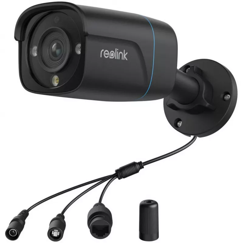 Reolink P330 cámara de seguridad IP 4K, 8 MP 3840 x 2160, para interior y exterior, micrófono integrado, visión nocturna de 30 m, negra