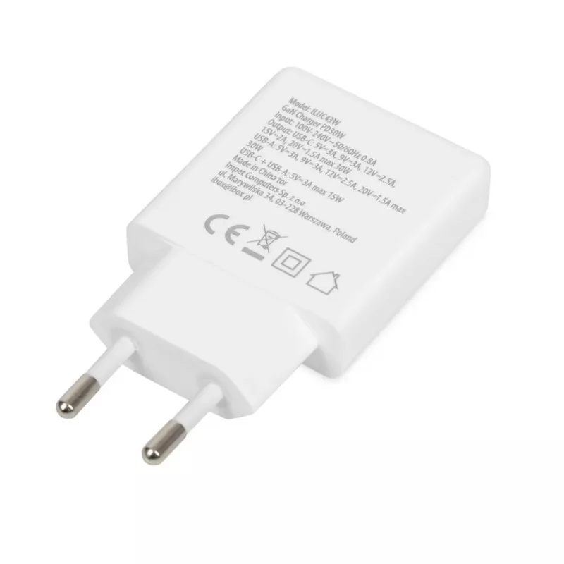 iBox ILUC43W cargador para dispositivos móviles universal Blanco AC Interior