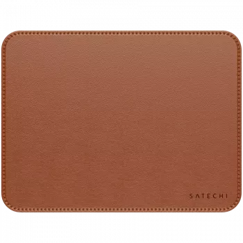 Satechi alfombrilla de ratón Premium – alfombrilla de ratón de piel vegana (marrón)