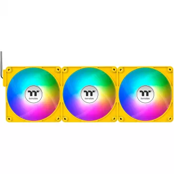 Ventilador de caja Thermaltake CT140 EX ARGB 140 mm amarillo pack de 3