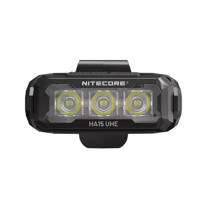 Linterna frontal Nitecore HA15 UHE – luz compacta manos libres, máx. 400 lúmenes