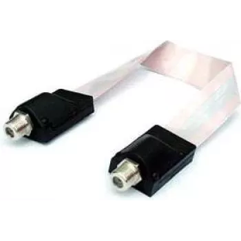 Cable plano FD 3 e+p 0,2 m Conector hembra/Conector hembra Blanco 75 Ω