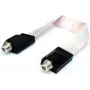 Cable plano FD 3 e+p 0,2 m Conector hembra/Conector hembra Blanco 75 Ω