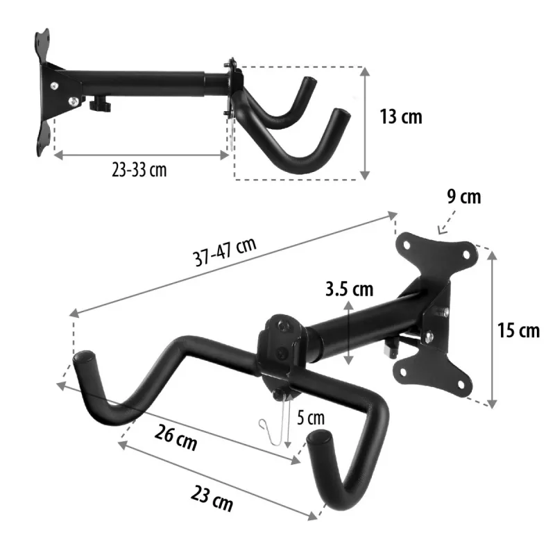 Soporte de pared para bicicleta carga máx. 30 kg, MC-484