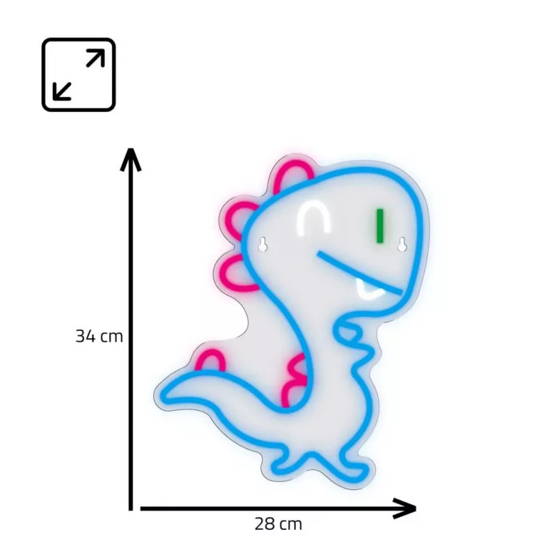 Luz de neón decorativa MANTA SNL56MT estilo dinosaurio — MANTA SNL56MT