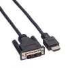 Cable adaptador ROLINE HDMI a DVI-D (Single Link) - 1,5 m - negro (11.04.5516)