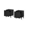 Cama Meble NOVA mesita de noche, 44×40×52 cm, negro mate