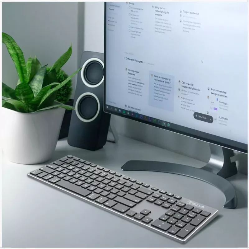 Teclado inalámbrico Tellur TLL491121 diseño delgado recargable