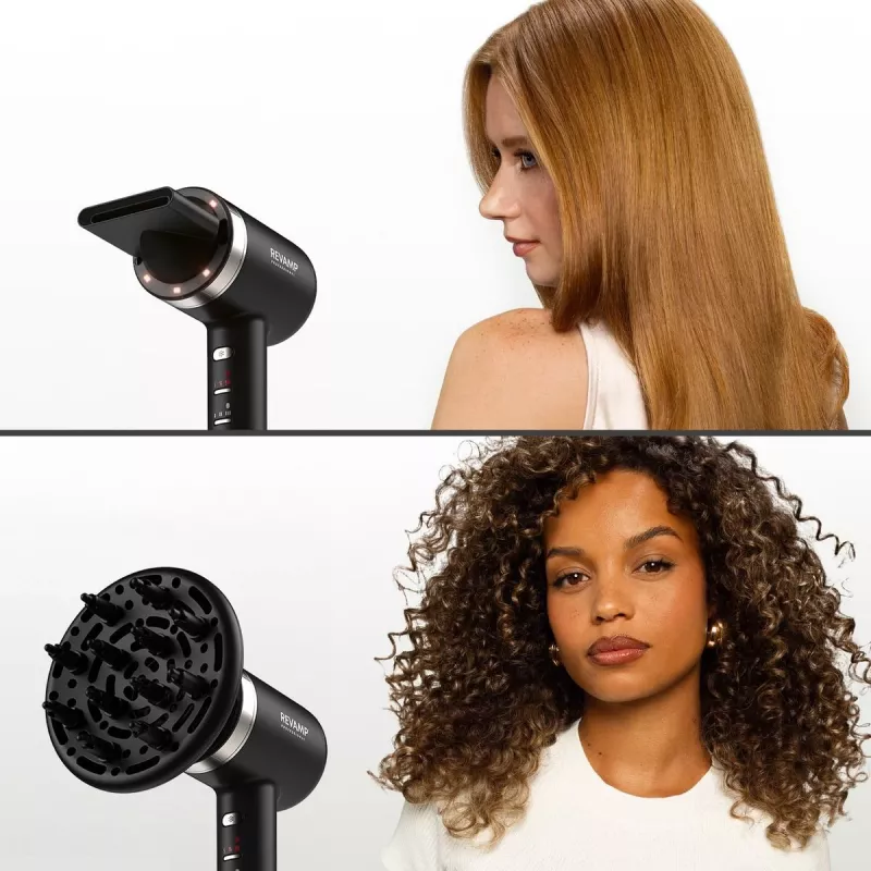 Secador de pelo Revamp DR-7250-EU, tecnología de infrarrojos e iones, modelo UE
