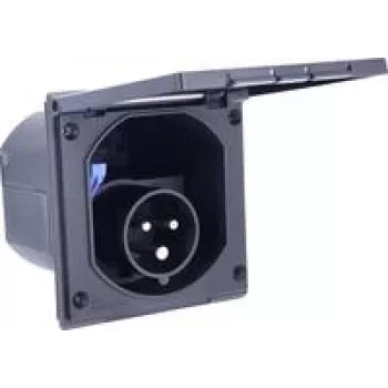 Conector macho CEE AS Schwabe 61493 16 A 230 V — conector industrial de 3 polos para alimentación monofásica