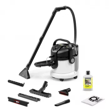 Aspirador | KÄRCHER | Potencia de entrada 1000 W | Capacidad de polvo 4 L | Aspirador de tambor | Tipo de limpieza húmedo y seco | Depósito de polvo sin bolsa | Color Negro/Gris/Blanco | 1.081-155.0