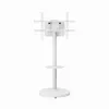 Soporte de TV de suelo GEMBIRD TVS-86TR-01-W para televisores de 37–86 pulgadas, blanco, giratorio e inclinable, VESA 200x200–600x400, carga máx. 50 kg