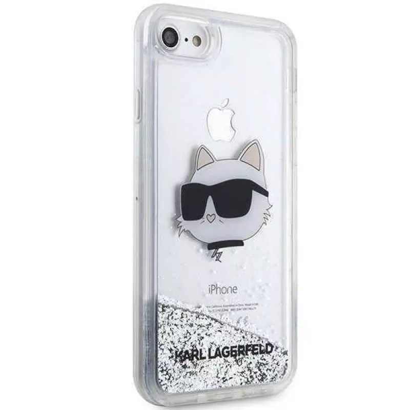 Karl Lagerfeld | Funda original IPHONE SE 2022/SE 2020/7/8 Karl Lagerfeld carcasa rígida brillo Choupette Head (KLHCI8LNCHCS)
