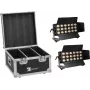 Set de luz LED EUROLITE CLS-18 QCL RGB/WW 18x7W con flightcase