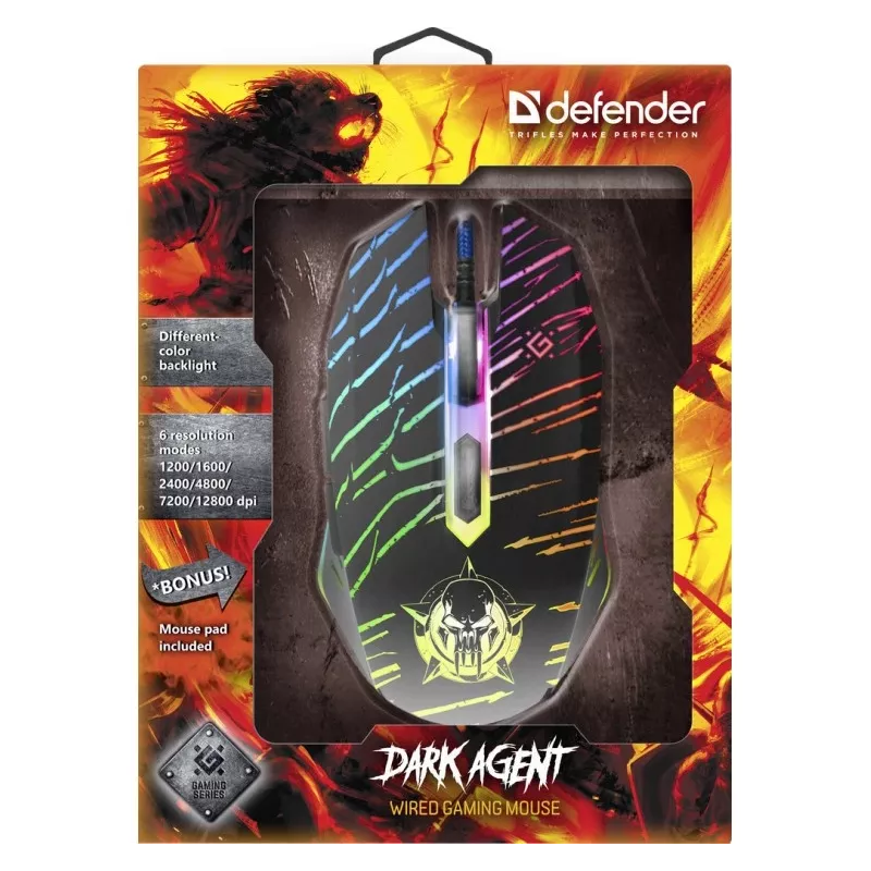 Ratón Defender DARK AGENT GM-590L USB Type-A