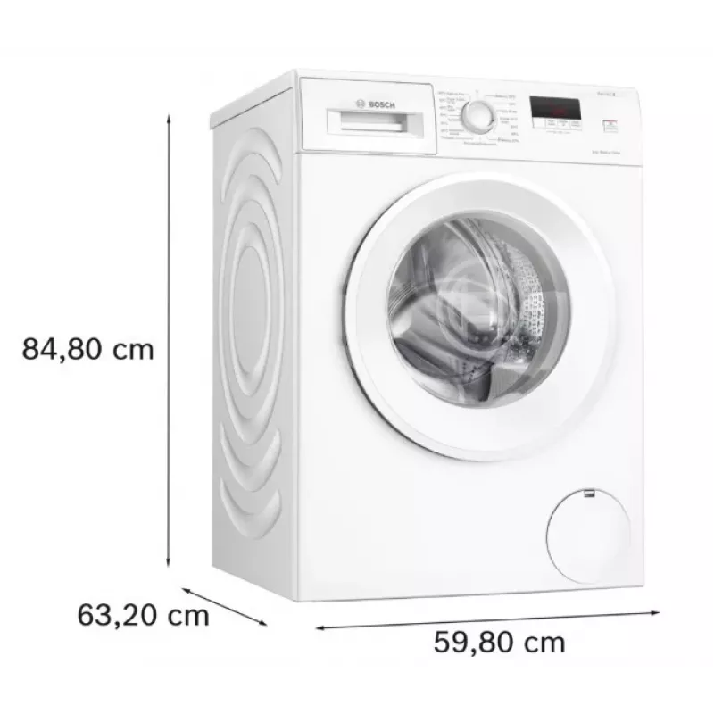 Lavadora de carga frontal Bosch WGE02201PL — 8 kg, 1200 rpm, tambor de 55 l, pantalla LED, inverter