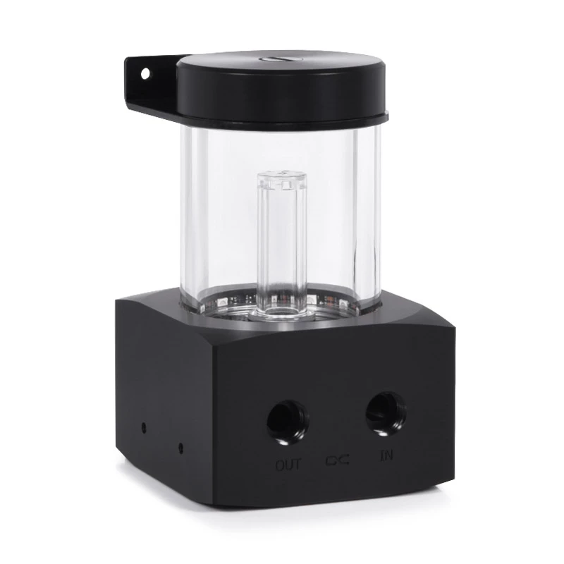 Alphacool Core 100 Aurora 15393 depósito, D5/VPP, ARGB, acetal/acrílico, negro