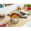 Olla a presión Tefal SECURE TRENDY 6L con cestillo de vapor de acero inoxidable, apta para inducción