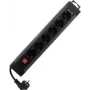 Regleta de enchufes REV 0014612513, 6 tomas, cable de 2,4 m, interruptor, antracita