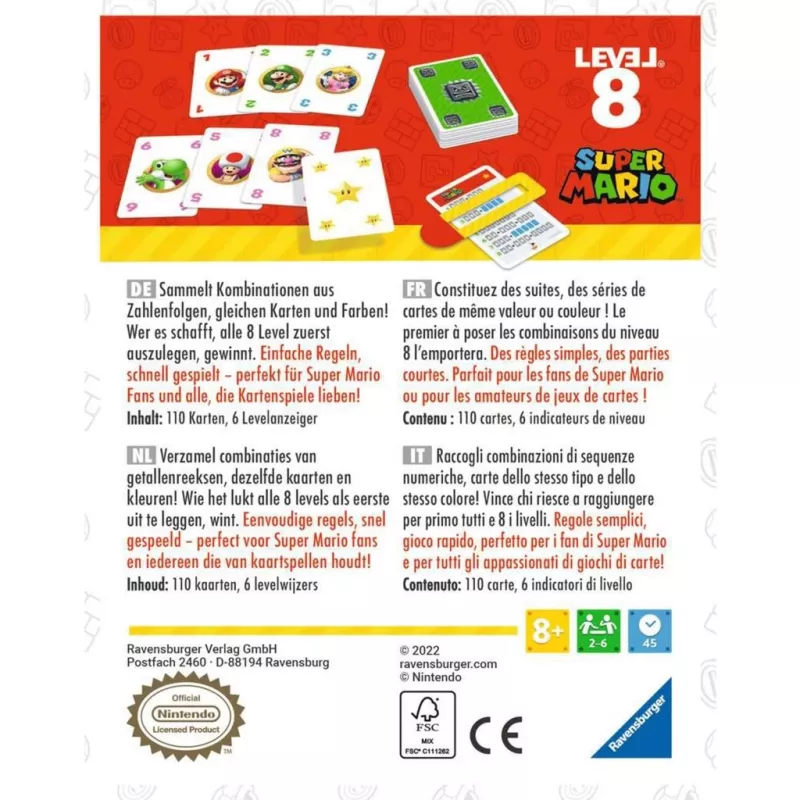 Super Mario Level 8, juego de cartas