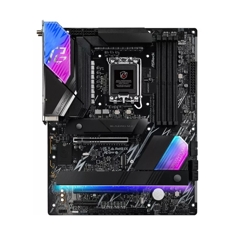 Placa base ASRock Z890 Lightning WiFi — Intel Z890, LGA1851, ATX, 4× DDR5, Wi‑Fi 7, 2.5Gb LAN, Thunderbolt 4