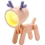 Lámpara de mesa LED RealPower 486313 rosa universal a pilas