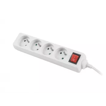 Regleta Lanberg PS1-04E-0150-W 1,5 m 4 tomas AC para interiores blanco
