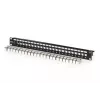 Panel de parcheo modular, 24 puertos, equipado con 24x DN-93615 (negro, 1 U, montaje en rack, apantallado)