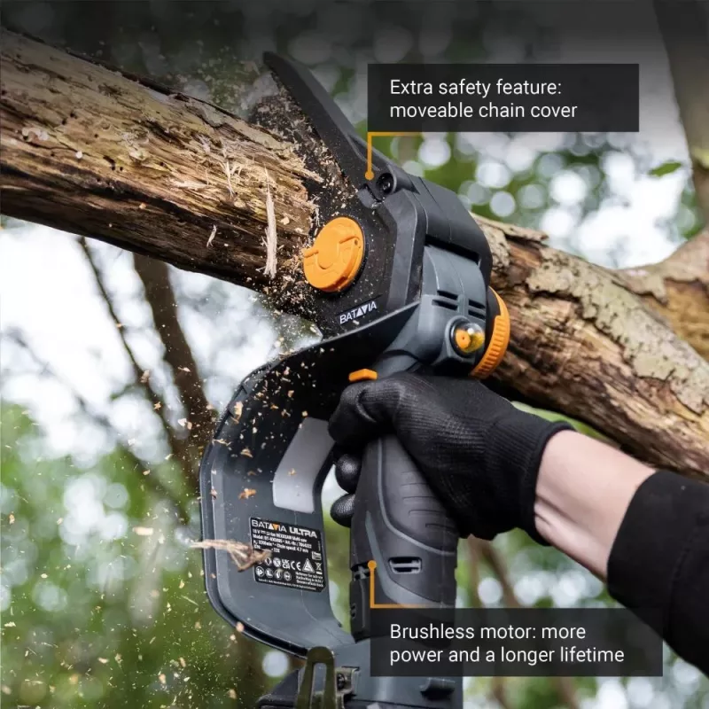 Batavia B.V. | 18V Nexxsaw Motosierra de una mano sin escobillas a batería V3 Ultra, sin batería ni cargador | 17,78 cm | Motosierra