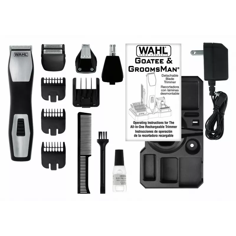 Recortadora Wahl GroomsMan Pro Battery Negro Acero inoxidable 0,7 mm 3 cm