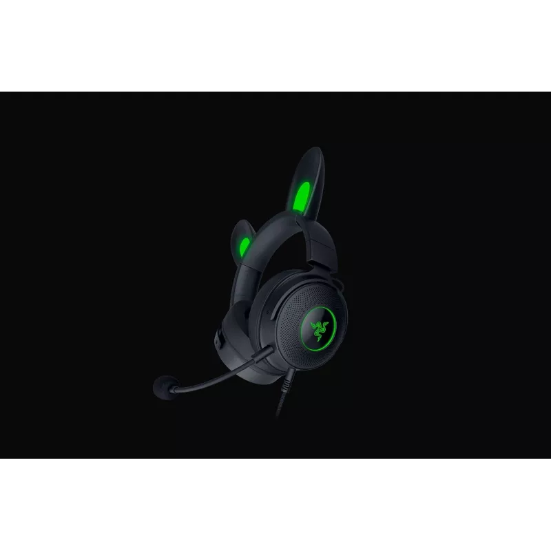 Razer Kraken V2 Pro Kitty Edition – Auriculares gaming over-ear con cable, negro