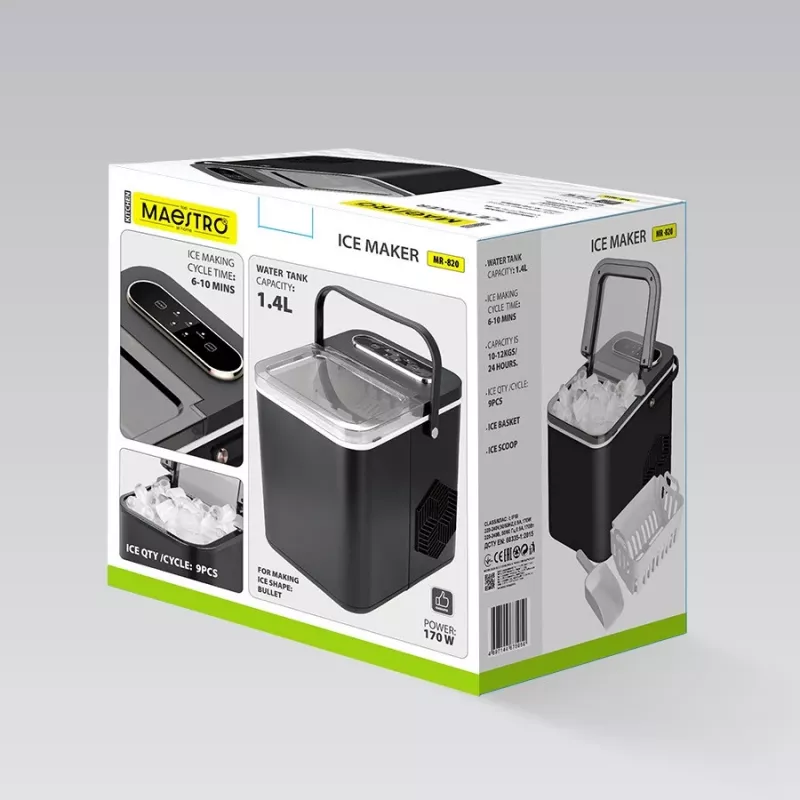 Máquina de hielo Maestro MR-820 — máquina de cubitos de hielo de sobremesa, modelo MR-820