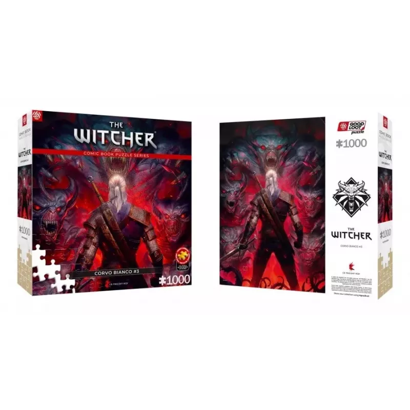 Puzle Good Loot Comic Book Puzzle: The Witcher (Wiedźmin) Corvo blanco, 1000 piezas