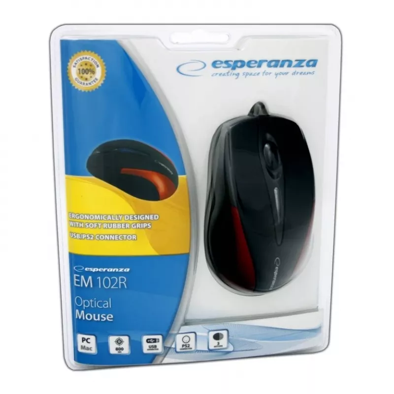 Ratón óptico SIRIUS EM102R USB