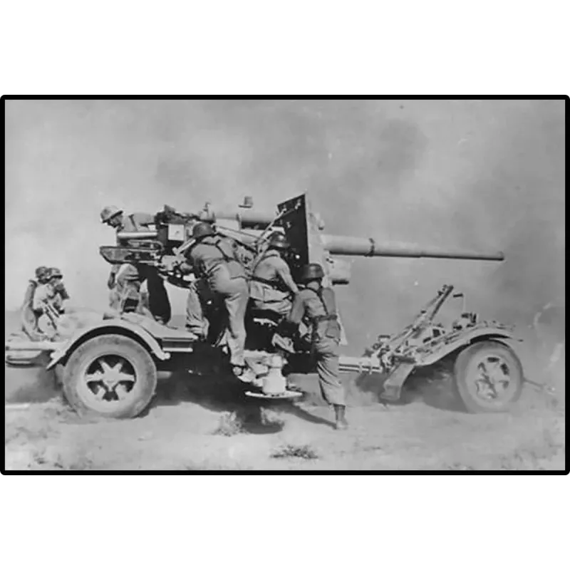 Set de construcción Cobi bloques 8,8-cm-Flak con remolque – 360 piezas