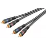 Wentronic Goobay - cable de audio - audio compuesto - RCA (macho) a RCA (macho) - 1,5 m - cable coaxial de doble apantallamiento - negro (50032)