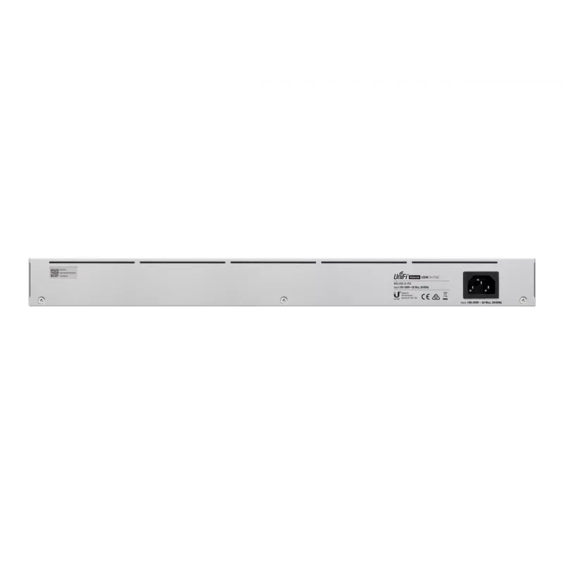 Conmutador gestionado L2/L3 Ubiquiti UniFi USW-24-POE, 24x Gigabit Ethernet (16x PoE+), 2x SFP, 1U, plateado