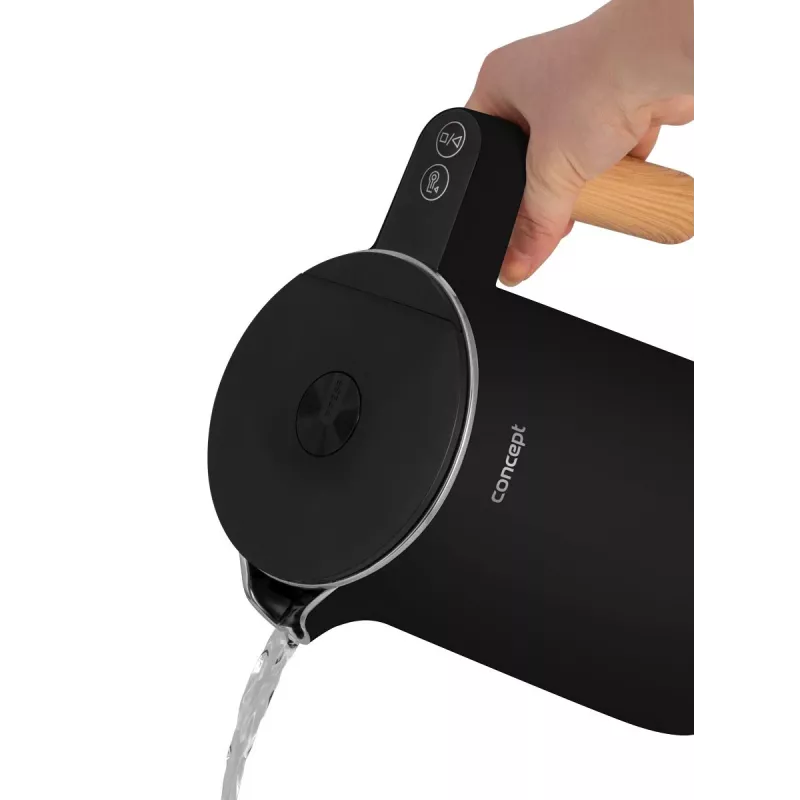 Hervidor de agua de doble pared 1,5 L Concept negro RK 3301