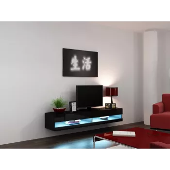 Soporte de TV Cama VIGO nuevo 30/180/40 negro/negro brillante