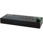 EXSYS GmbH Hub USB 3.2 Gen 2x1 de metal de 10 puertos, 4x USB-C + 6x USB-A (EX-12280HMS)