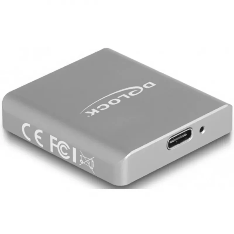 Lector de tarjetas DeLOCK 91006 gris SD USB Type-C 10000 Mbit/s