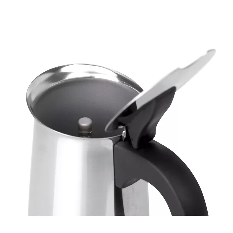 Cafetera moka JATA Odin negra acero inoxidable