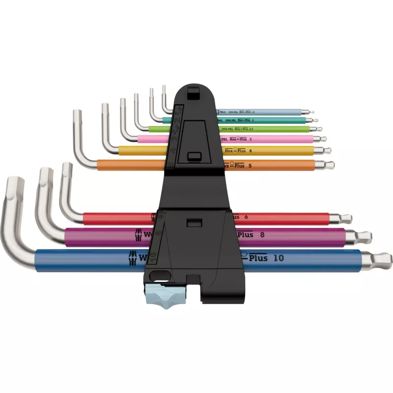 Wera 05022669001 llave hexagonal en L métrica 9 uds.