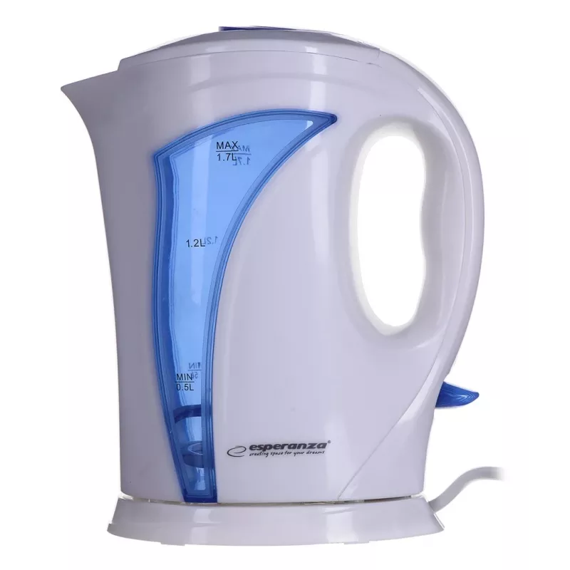 Esperanza EKK018B hervidor de agua 1,7 L, blanco/azul