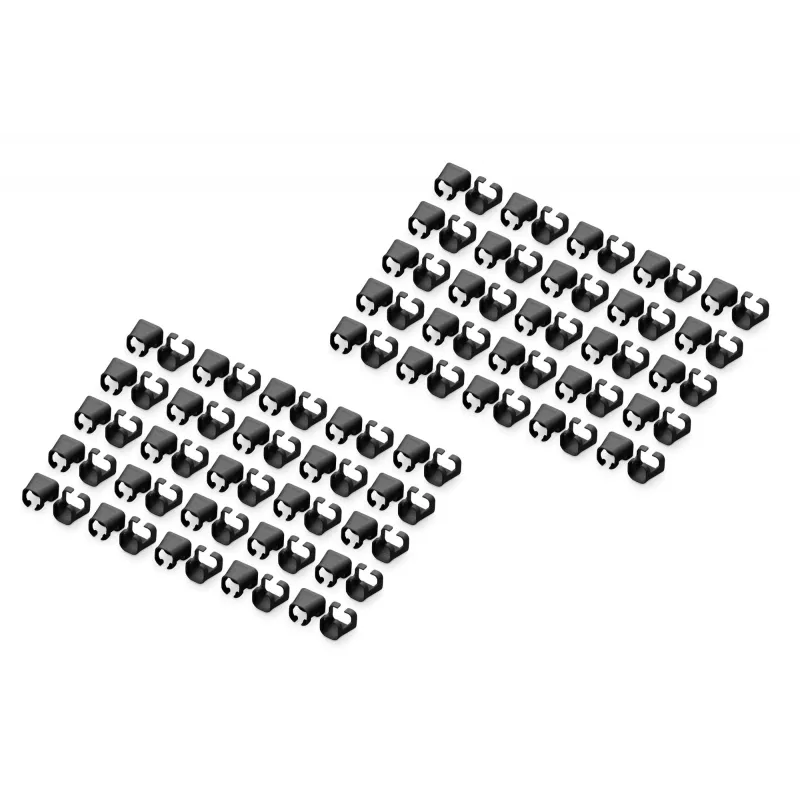 DIGITUS - Clips para cables con codificación por colores - para cables de parcheo - negro (paquete de 100) (A-CC-BL)