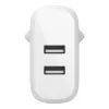Belkin BOOST CHARGE - Fuente de alimentación - 24 vatios - QC 3.0 - 2 puertos de salida (USB) - blanco (WCB002VFWH)