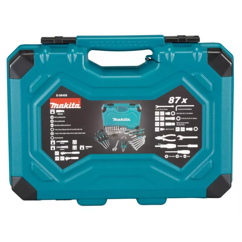 Juego de herramientas de mecánico Makita E-08458 87 herramientas
