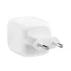 Cargador rápido AC de interior Belkin WCH020KQ2MWH-B6 – 2x USB-C, cable integrado de 2 m, blanco