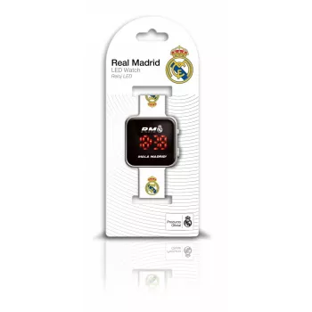 Reloj infantil Euroswan LED Real Madrid RM00016 con calendario, pantalla digital para niños