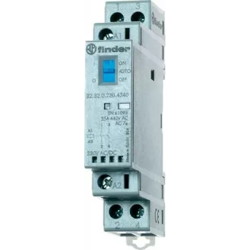 Finder contactor de instalación para carril de 35 mm 22.32.0.230.1520 1 contacto normalmente abierto/1 contacto normalmente cerrado (22.32.0.230.1520)